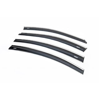 Raamdeflectoren met chromen sierlijst SD (4 stuks, Niken) Chevrolet Cruze 2009–2015 foto 1