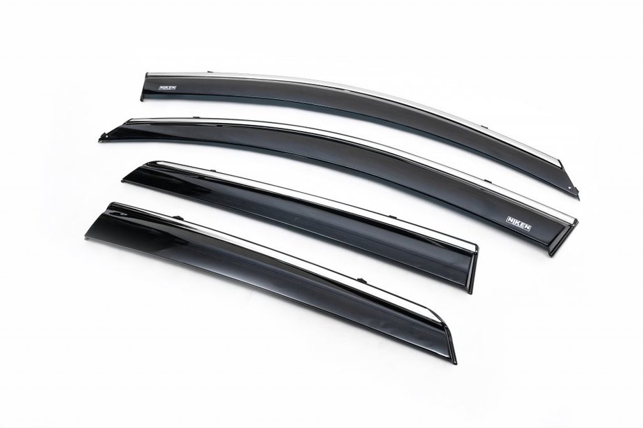 Nissan Qashqai 2007–2010 Raamwindschermen met chromen sierlijst (set van 4, Niken) Foto 5