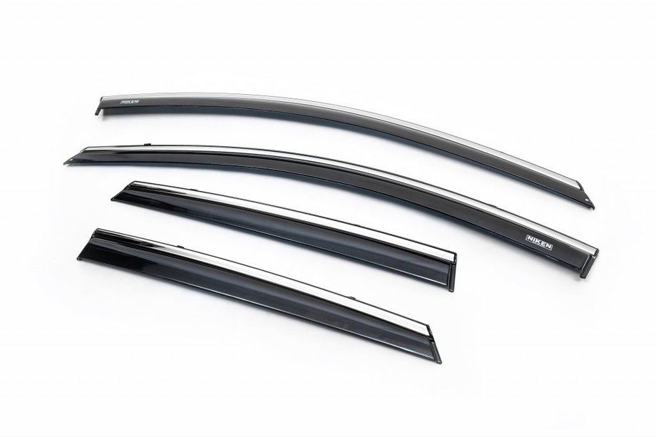 Toyota Auris 2012–2018 Raamwindschermen met chroomstrip Niken (2012-2015, HB/SW, 4 stuks) Image