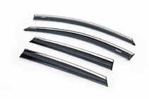 Volkswagen Polo 2010–2017 Raamwindschermen met chroomlijst HB (4 stuks, Niken) foto 1