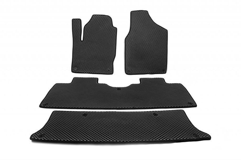 Volkswagen Sharan 1995–2010 EVA automatten (3 rijen, zwart) Foto 1