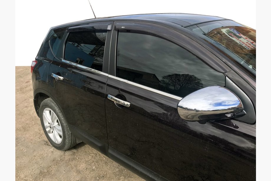 Nissan Qashqai 2010–2014 Buitenste sierlijst (4 stuks, RVS) Standaard uitvoering, OmsaLine - Italiaans RVS Image