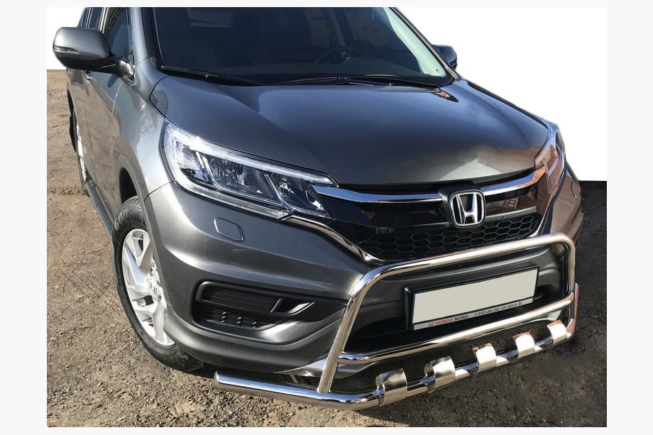 Honda CRV 2012–2016 Voorbescherming WT003-ST-V2 (RVS) Foto 1