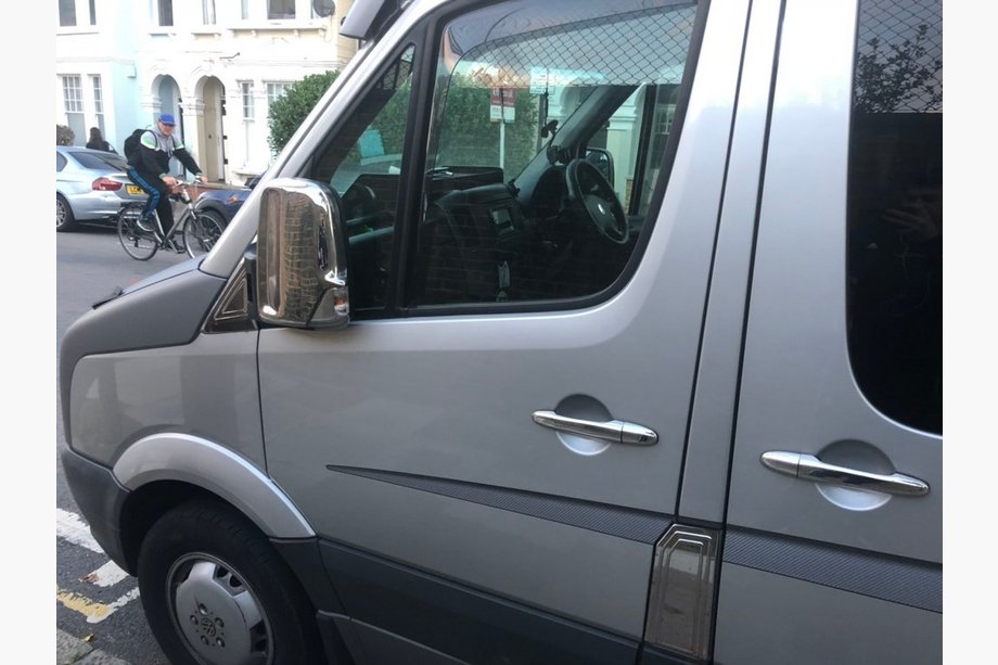 Volkswagen Crafter 2006–2016 RVS tankklep cover OmsaLine - Italiaans roestvrij staal Foto 2