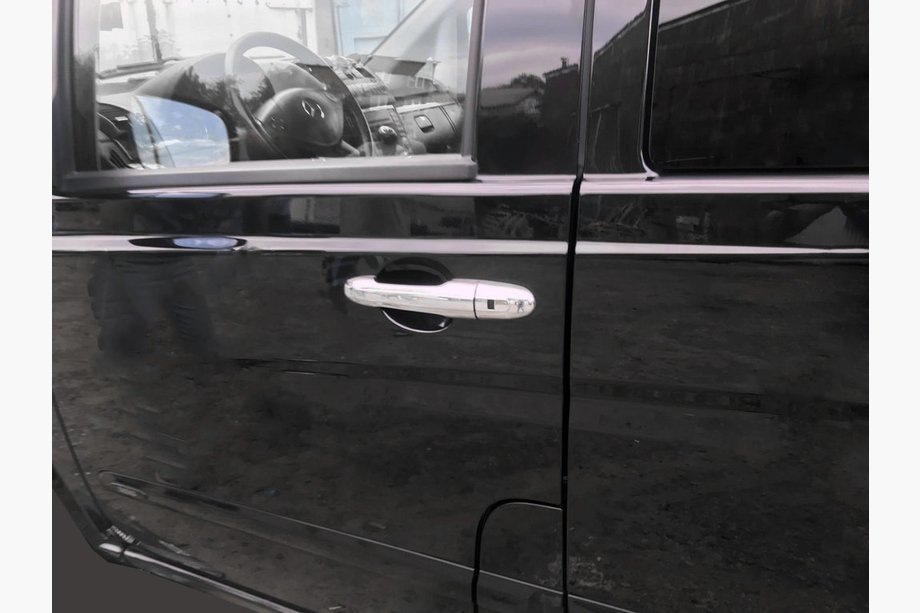Mercedes Viano 2004–2014 RVS deurgreepkappen 3 stuks, Carmos - Turks roestvrij staal Image