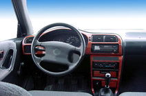 Nissan Sunny 1990–1995 ACTIE! Dashboard sierlijsten in houtlook foto 1