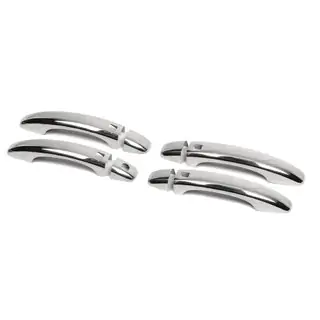 RVS deurgreep covers met knoppen (4 stuks) foto 3