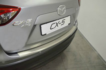 Mazda CX-5 2012–2017 Achterbumperbeschermer met opstaande rand Natanika (RVS) foto 1