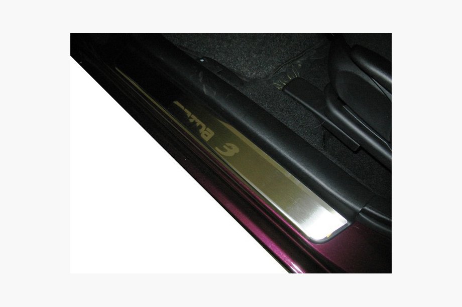 Mazda 3 2003–2009 Nataniko RVS dorpellijsten (set van 4) Standaard - Lohmann-tape, 0,5 mm Image