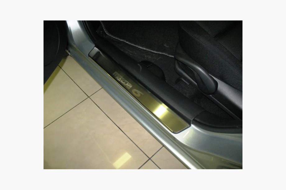 Mazda 6 2003–2008 Nataniko RVS dorpellijsten (set van 4) Standaard - Lohmann-tape, 0,5 mm Image