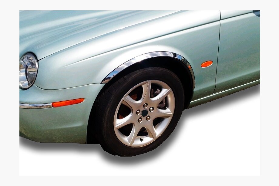 Jaguar X-Type 2001–2009 RVS wielkastlijsten (set van 4 stuks) Image