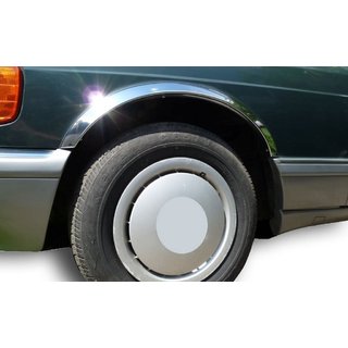 RVS wielkastlijsten (set van 4 stuks) Mercedes S-klasse W126 1979–1991 foto 1