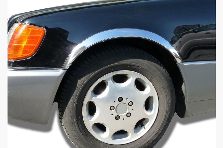 Mercedes S-class W140 1991–1998 Wielkastlijsten (Short/Long, 4 stuks, RVS) Image