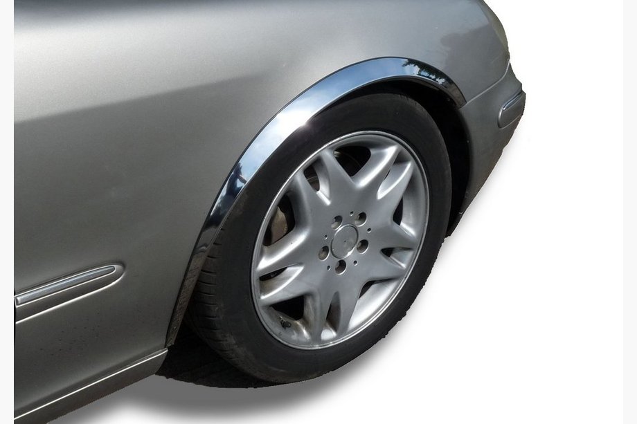 Mercedes S-Class W220 1998–2005 RVS wielkastlijsten (set van 4 stuks) Image