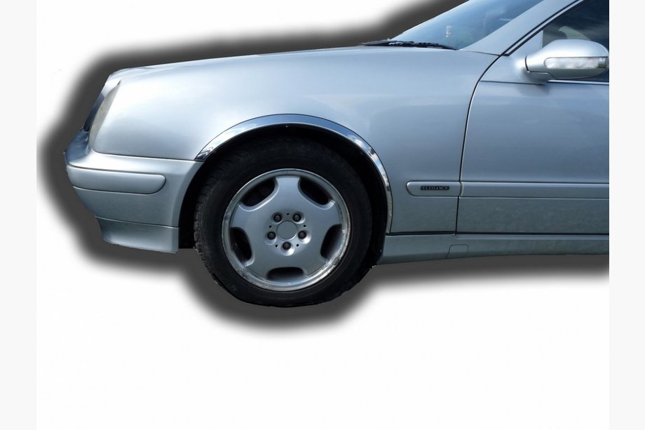 Mercedes CLK W208 1997–2002 RVS wielkastlijsten (set van 4 stuks) Image