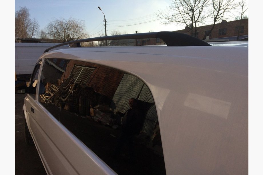 Mercedes Viano 2004–2014 Zwarte dakrails ELITE (kunststof voet) Middellange wielbasis (Long) Foto 8