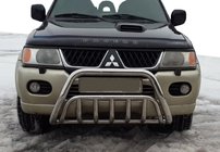 Mitsubishi Pajero Sport 1996–2007 Bullbar WT002 (RVS) foto 1