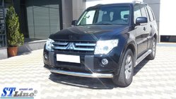 Mitsubishi Pajero Wagon IV 2006–2021 Frontbescherming ST008 (RVS) foto 6