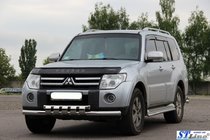 Mitsubishi Pajero Wagon IV 2006–2021 RVS voorbumperbescherming ST015 foto 2