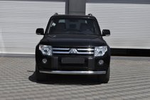 Mitsubishi Pajero Wagon IV 2006–2021 Frontbescherming ST008 (RVS) foto 1