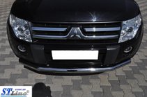 Mitsubishi Pajero Wagon IV 2006–2021 Frontbescherming ST008 (RVS) foto 2