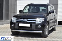 Mitsubishi Pajero Wagon IV 2006–2021 Frontbescherming ST008 (RVS) foto 3