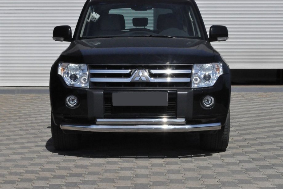 Mitsubishi Pajero Wagon IV 2006–2021 Voorbeschermbeugel ST014 (RVS) 60/60 mm Image