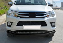Toyota Hilux 2015– Dubbele voorbumperbeschermer Vegas (2015-2020, zwart, 76mm) foto 9