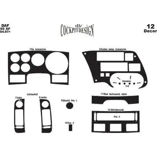 Dashboard sierlijsten (houtlook) DAF 95XF 1997–2002 foto 2