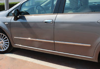 Fiat Linea 2006–2018 Deurstrip (set van 4, RVS) foto 1
