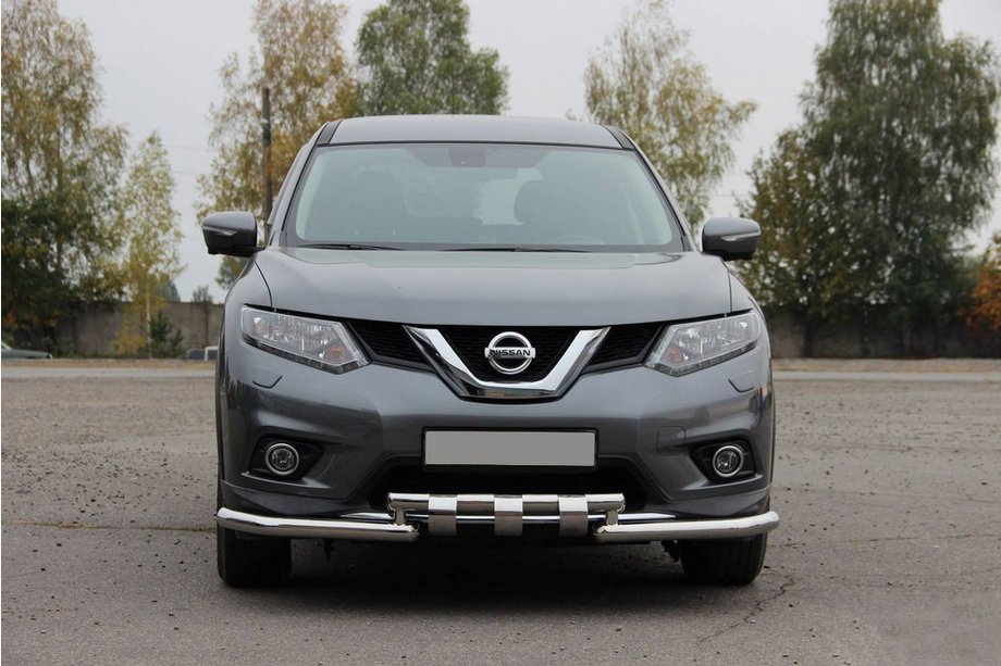 Nissan X-trail T32/Rogue 2014–2021 Voorbumperbescherming ST009-15 (RVS) Image