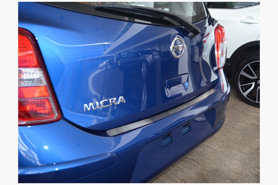 Nissan Micra K13 2011–2016 Achterbumperbeschermer Natanika (RVS) Image