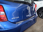 Nissan Micra K13 2011–2016 Achterbumperbeschermer Natanika (RVS) foto 1