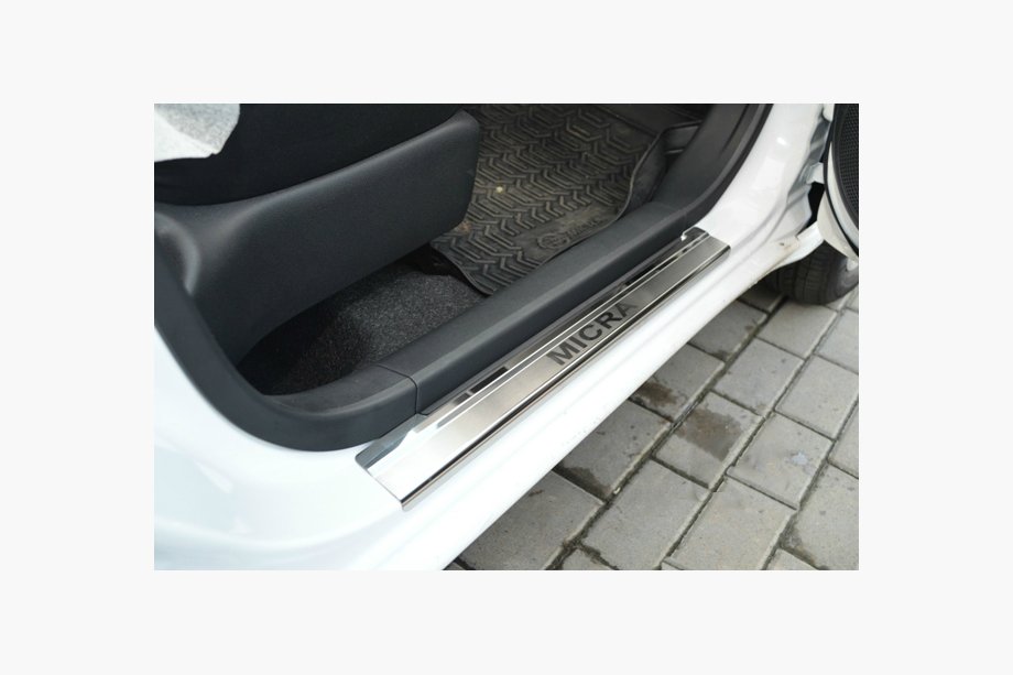 Nissan Micra K13 2011–2016 Nathanika premium instaplijsten (4 stuks, RVS) Image