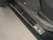 Nissan Note 2004–2012 Nataniko RVS dorpellijsten (set van 4) Premium - 3M tape, 0,8 mm foto 1
