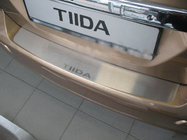 Nissan Tiida 2011–2014 Achterbumperbeschermer Natanika (RVS) foto 1