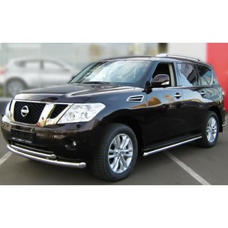 Dubbele RVS frontbescherming Nissan Pathfinder R51 2005–2014