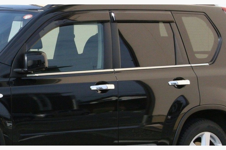 Nissan X-trail T31 2007–2014 Buitenste raamomlijsting (RVS) Image