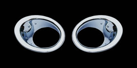 Nissan Qashqai 2007–2010 Chromen sierlijsten voor mistlampen met uitsparing (2 stuks, kunststof) foto 4