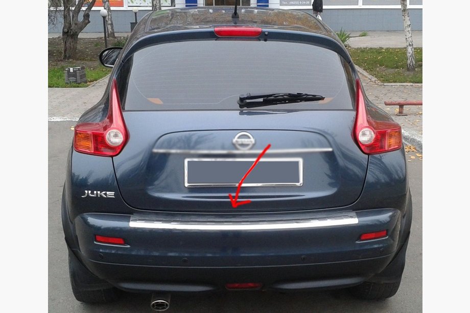 Nissan Juke 2010–2019 OmsaLine RVS achterbumperbeschermer Image