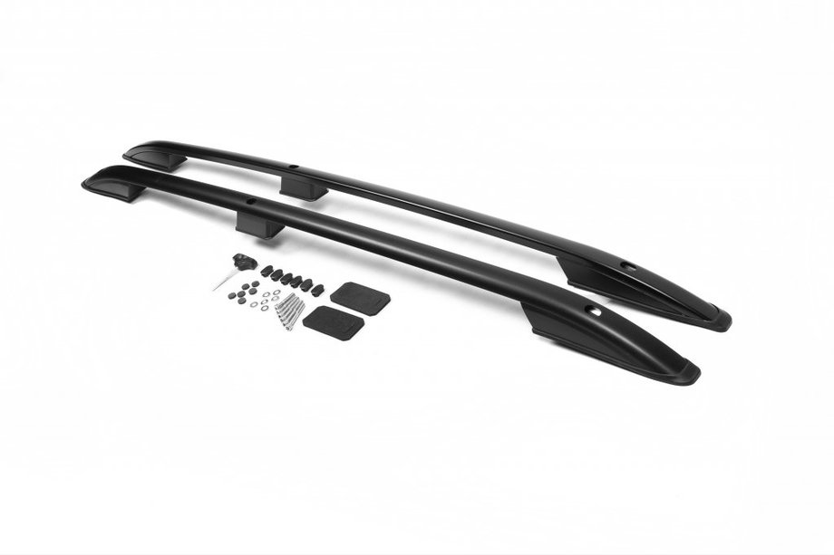 Volkswagen Caddy 2010–2015 Dakrails Skyport BLACK Standaard basis Image