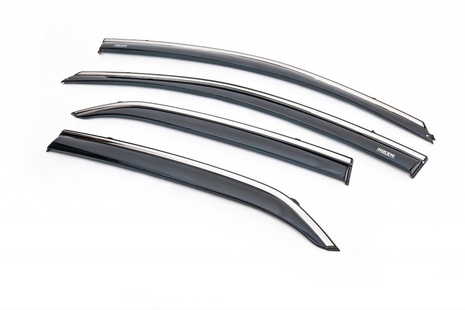 Toyota Corolla 2007–2013 Raamwindschermen met chromen sierlijst (set van 4, Niken) Image