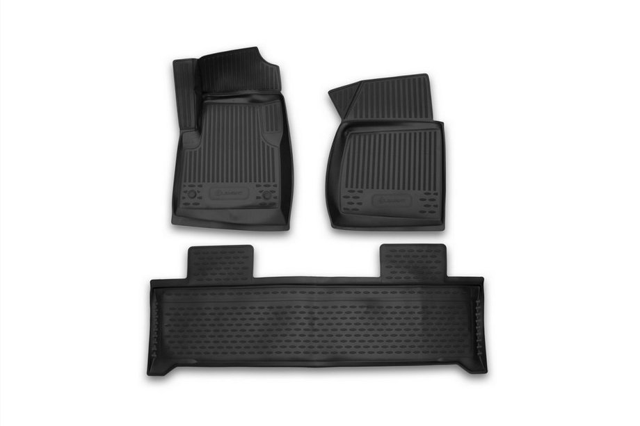 UAZ 3151 1985–2003 (Patriot) Rubberen vloermattenset voor interieur (3 stuks, Novline) 2014-2016 Foto 1