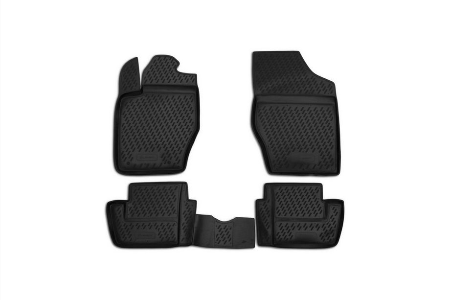 Citroen C-4 2004–2010 Rubberen vloermattenset voor interieur (4 stuks, Novline) Image