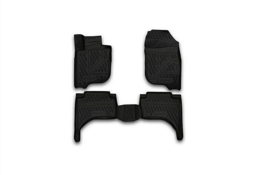 Mitsubishi L200 2015–2024 3D rubberen automatten voor interieur (4 stuks, Novline) Image