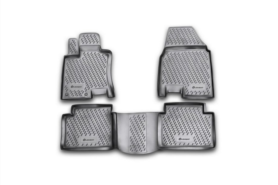 Nissan Qashqai 2007–2010 Rubberen automatten voor interieur (4 stuks, Novline) Qashqai+2 Foto 1