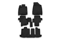 Nissan Pathfinder R52 2012–2021 (2014↗) Rubberen vloermatten voor interieur (5 st., Novline) foto 1
