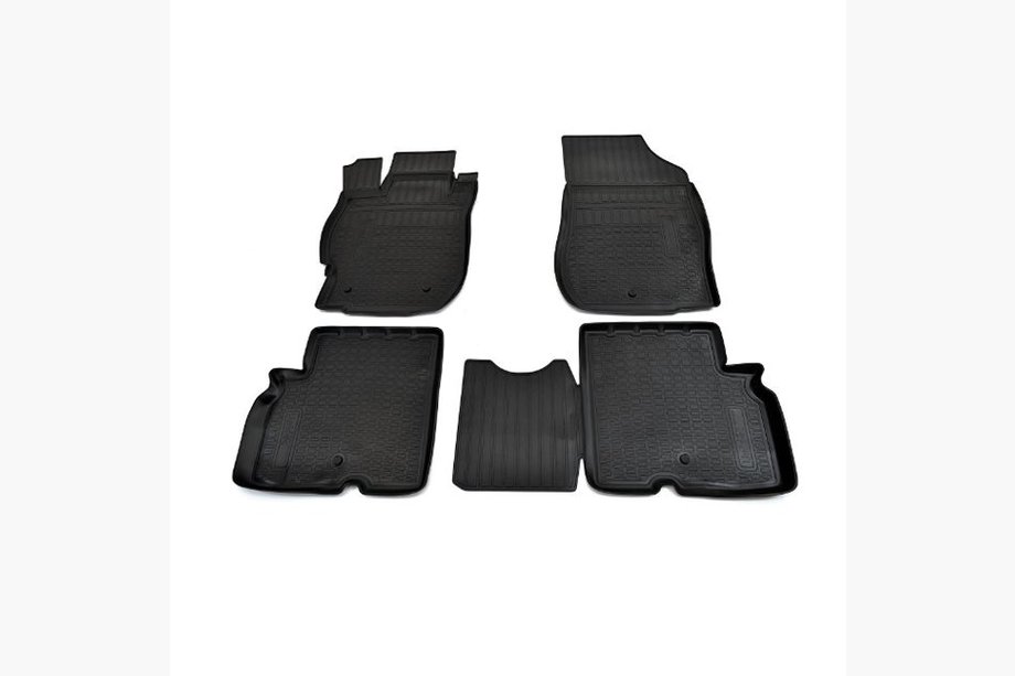Nissan Almera N17 2012–2018 Rubberen vloermattenset voor interieur (4 stuks, Novline) Image