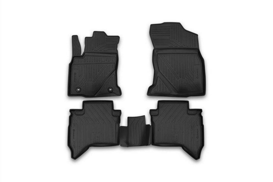 Toyota Hilux 2015– Rubberen vloermattenset voor interieur (4 stuks, Novline) Image