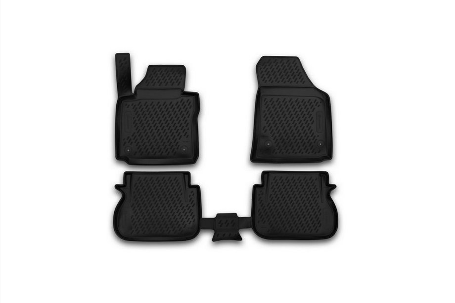 Volkswagen Caddy 2015–2020 Rubberen vloermattenset voor interieur (4 stuks, Novline) Image
